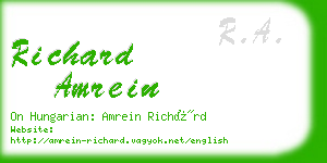 richard amrein business card